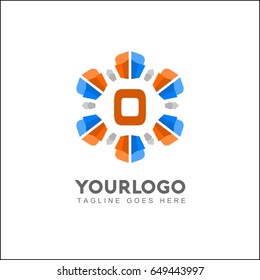 0 letter creative city real estate brand identity. An attractive Plaza Modern Stylish vector logo symbol.