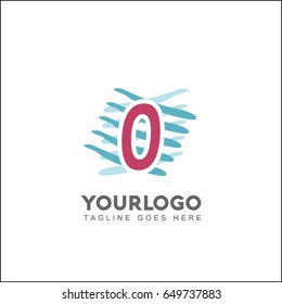 0 Letter Creative line symbol. Design arrow and tower element. Abstract universal premium identity. 