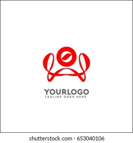 0 letter elegant line curve vector logotype. Premium letter L logo design. Luxury linear creative monogram.