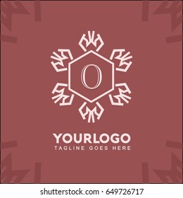 0 letter vintage monogram set logo. Vector emblem for calligraphic luxury design and retro ornamental illustration.