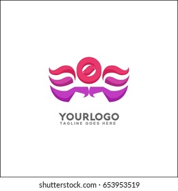 0 Letter Water Wave symbol and icon Logo Template vector