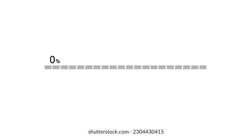 0% Loading bar progress icons, 0% load sign vector illustration. System software update and upgrade concept.