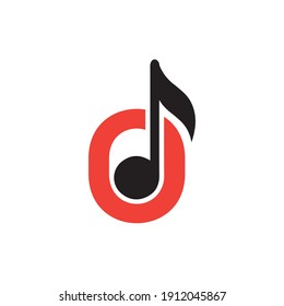 0 + Music Sing Vector Logo Template.