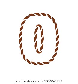 0 Navy Rope Letter Logo Icon Design