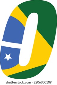 0 number brazil flag numero zero brasil