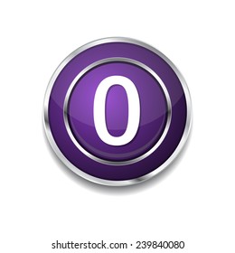 0 Number Circular Vector Purple Web Icon Button
