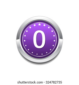 0 Number Circular Vector Purple Web Icon Button