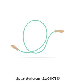 0 number logo made of jumping rope. Vector isolated font app logo, sports and healty design and more