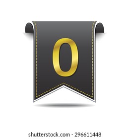 0 Number Vector golden Web Icon
