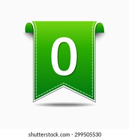 0 Number Vector Green Web Icon