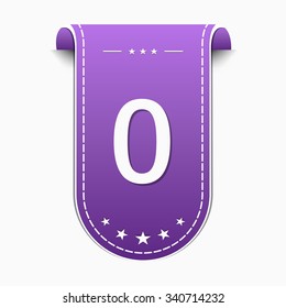 0 Number Violet Vector Icon Design