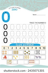 0, Number Zero worksheet for kids, Number tracing worksheet, pencils Number sketch, game worksheet backdrop template