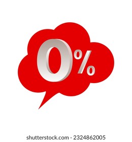 0 percent, 0 commission design template illustration