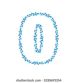 0 Pixel Letter Logo Icon Design