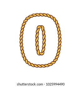 0 Rope Letter Logo Icon Design