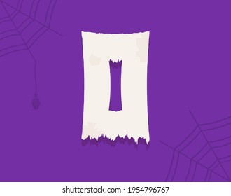 0 vector number horror zombie, fairy ghost font