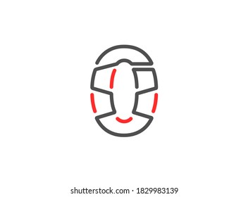 0 vector number. Modern trendy, creative style line design. For logo, brand label, design elements, corporate identity, application etc. İsolated vector illustration          