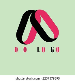 El logotipo 00 puede ser el signo de cualquier empresa que comience con 00. Arte moderno que puede hacer que cualquier empresa se vea bien