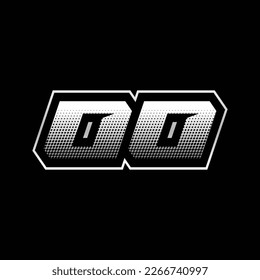 00 Number Speed Logo Design Template Inspiration, Vector Illustration For Sticker, Racing.