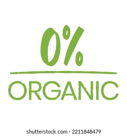 00% Organic label. Hand written tag