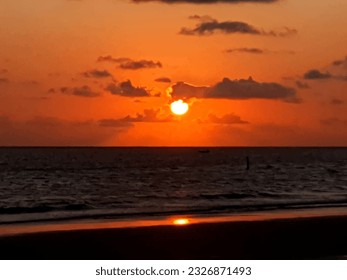 002 DAWN WITH ORANGE SKY, CONCEIÇÃO BEACH, PAULISTA-PE, BRAZIL