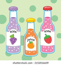 0022-bottle Soda grap soda strawberry soda orange juice