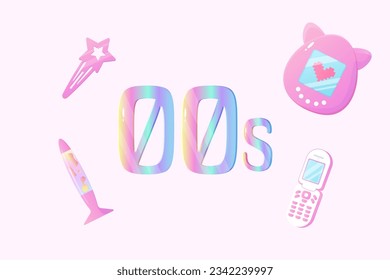 00s, y2k hologram sticker hologram nostalgia lamp tomagotchi