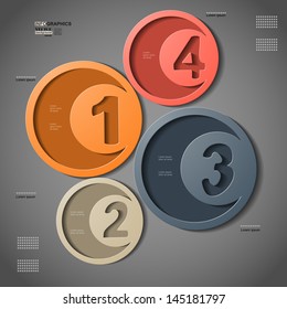 01, 02, 03, 04 Infographic options