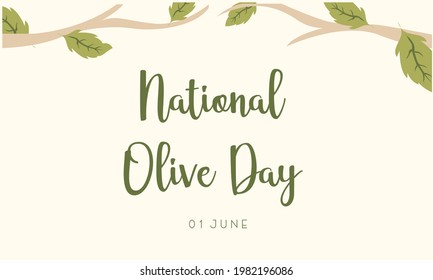 01 June National Olive Day design template