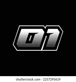 01 Number Speed Logo Design Template Inspiration, Vector Illustration For Sticker, Racing.