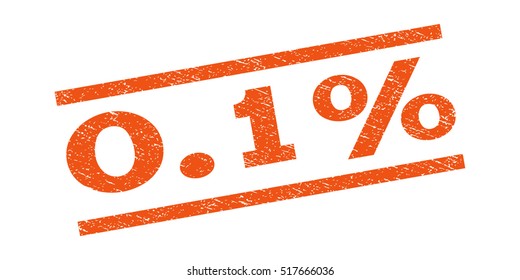 0.1 Percent watermark stamp. Text caption between parallel lines with grunge design style. Rubber seal stamp with unclean texture. Vector color ink imprint on a white background.