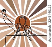 01-12-2023: EPS vector Illustration of Nelson Mandela. Black History month art