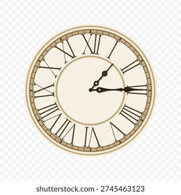 01:15 classic clock flat design icon for quarter-past-one appointments and time-tracking stickers.