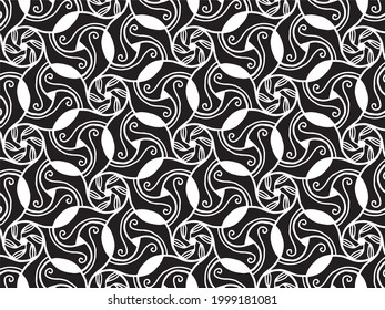 012 Black white circle pattern background-01