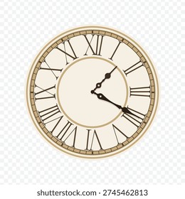 01:20 classic clock flat design icon for twenty-past-one appointments and daily schedule stickers.