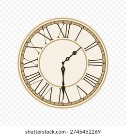 01:35 classic clock flat design icon for twenty-five-to-two appointments and time tracking stickers.