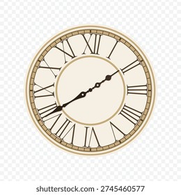 01:40 classic clock flat design icon for twenty-to-two appointments and countdown schedule stickers.
