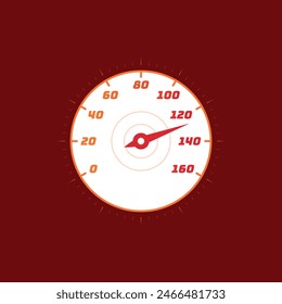 0-160 speedometer. round speedometer. brown background speedometer