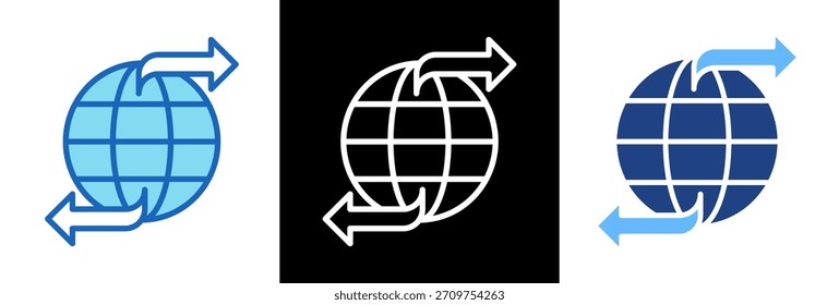 01-Intercambio Global.eps Icon Ilustración vectorial triplestyle