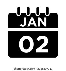 01-Jan - 02 Glyph black Icon
