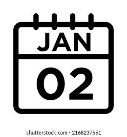 01-Jan - 02 Line Black Icon