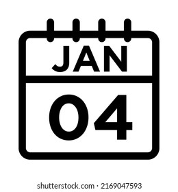 01-Jan - 04 Line Black Icon