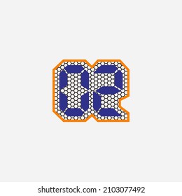 02 number simple illustration design