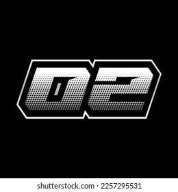 02 Number Speed Logo Design Template Inspiration, Vector Illustration For Sticker, Racing.