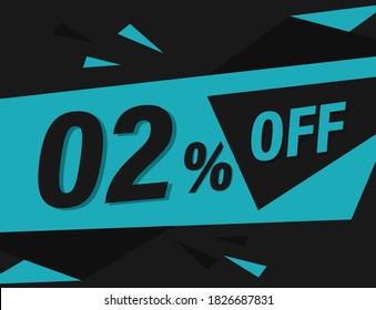 02% OFF Discount Banner, 02% OFF Special offer