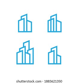 02 Real Estate Logo. Minimal home, house logo, icon for your business property. Stock vector illustration.