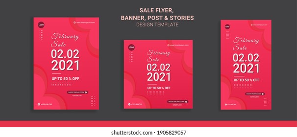 02 02 sale flyers social media post and stories design template perfect for business promotion