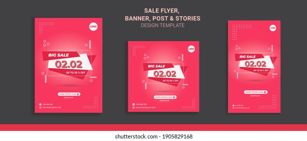 02 02 sale flyers social media post and stories design template perfect for business promotion