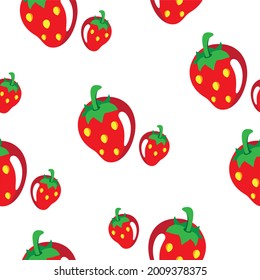 02 seamless strawberry parent and child cute