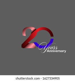 02 Year Anniversary Vector Template Design Illustration